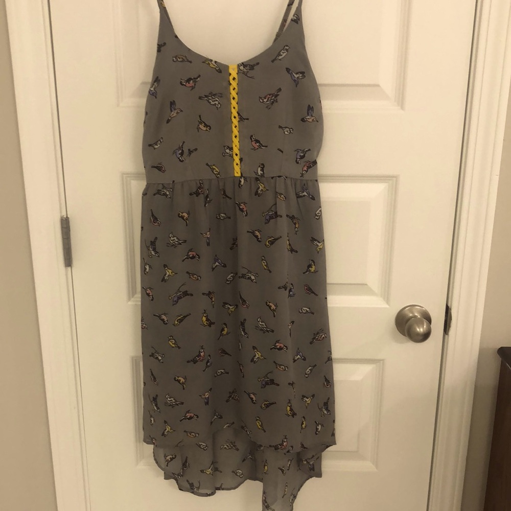 Extra Small Xhilaration high-low dress, bird pattern